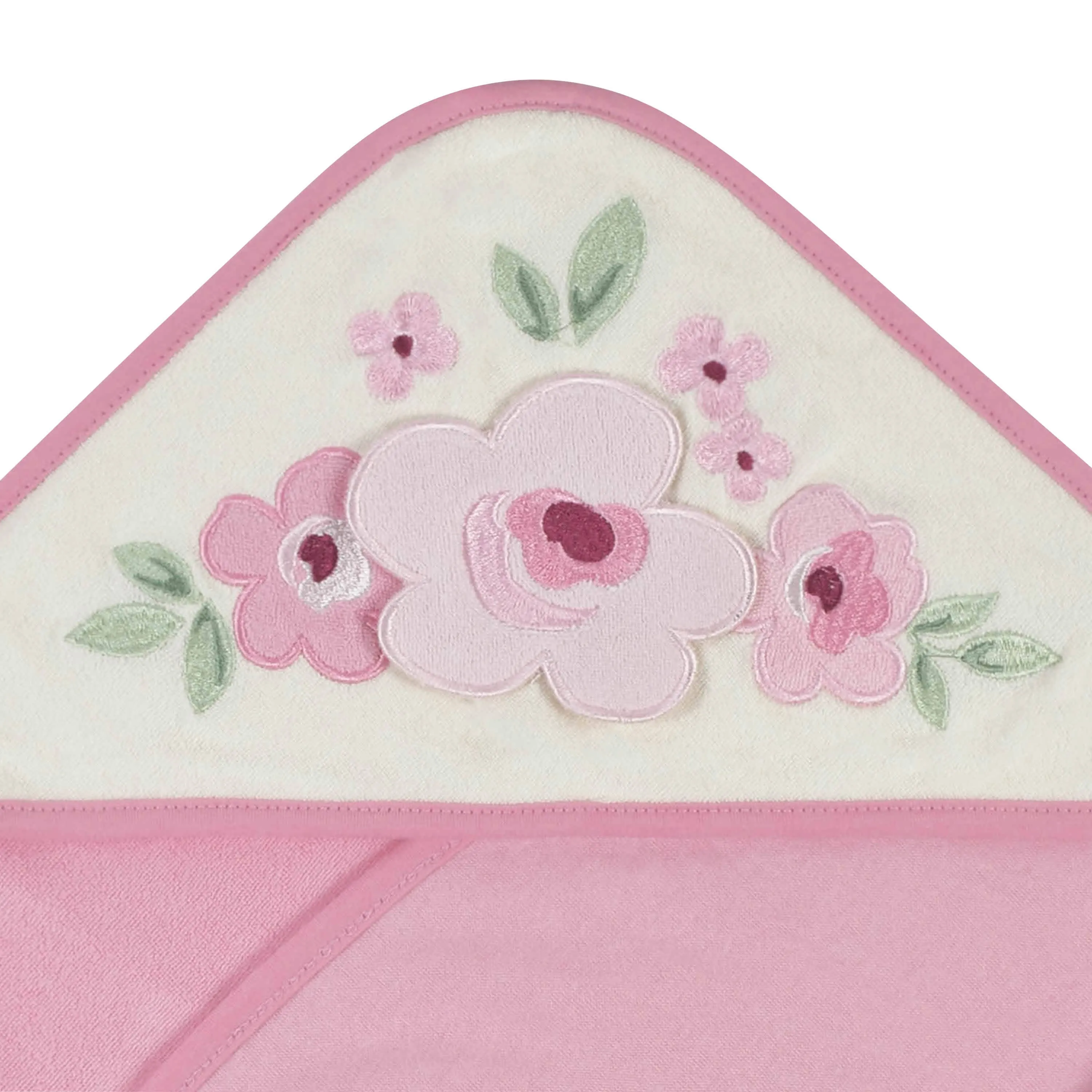 2-Pack Baby Girls Floral Hooded Towels