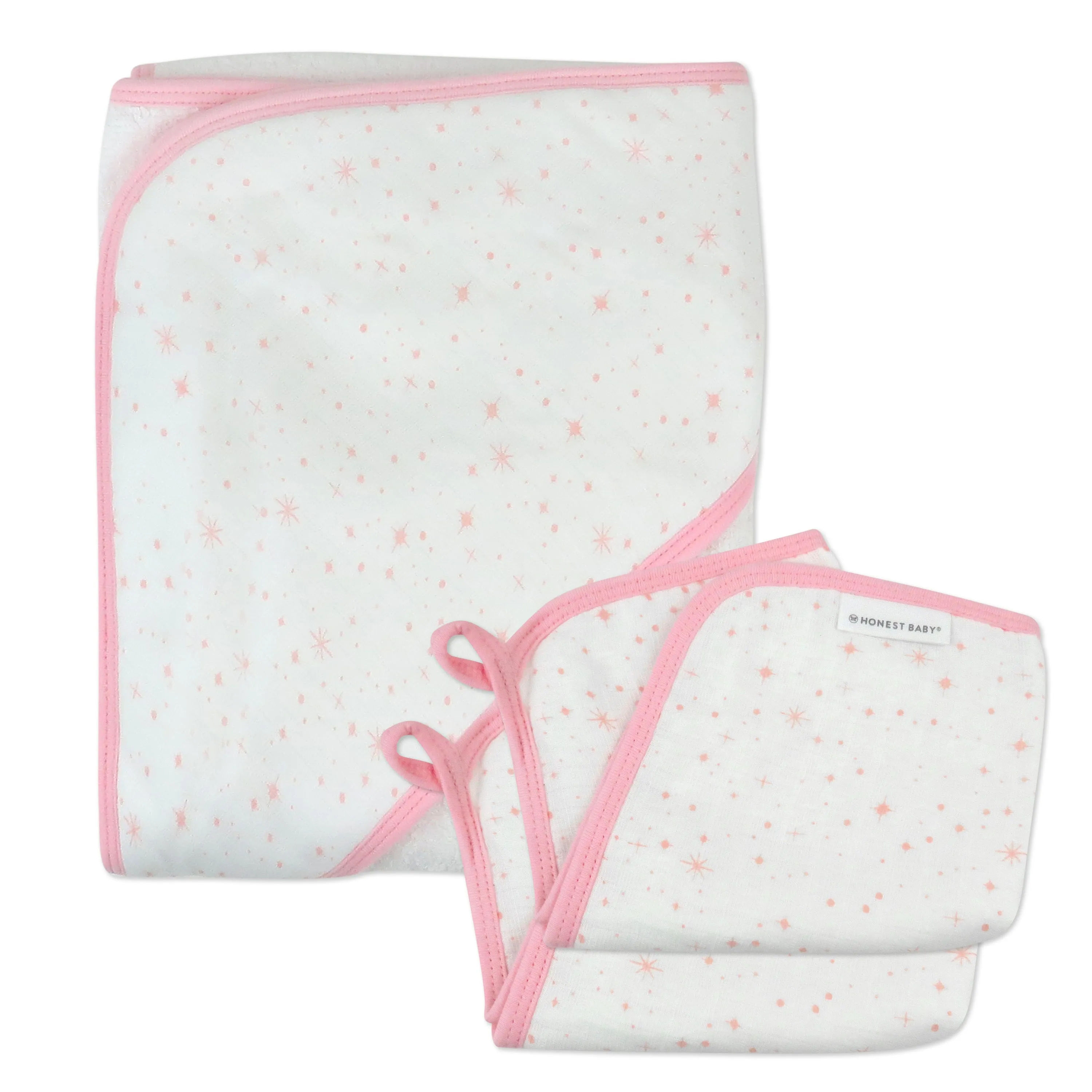 3-Piece Organic Cotton Hooded Towel Set