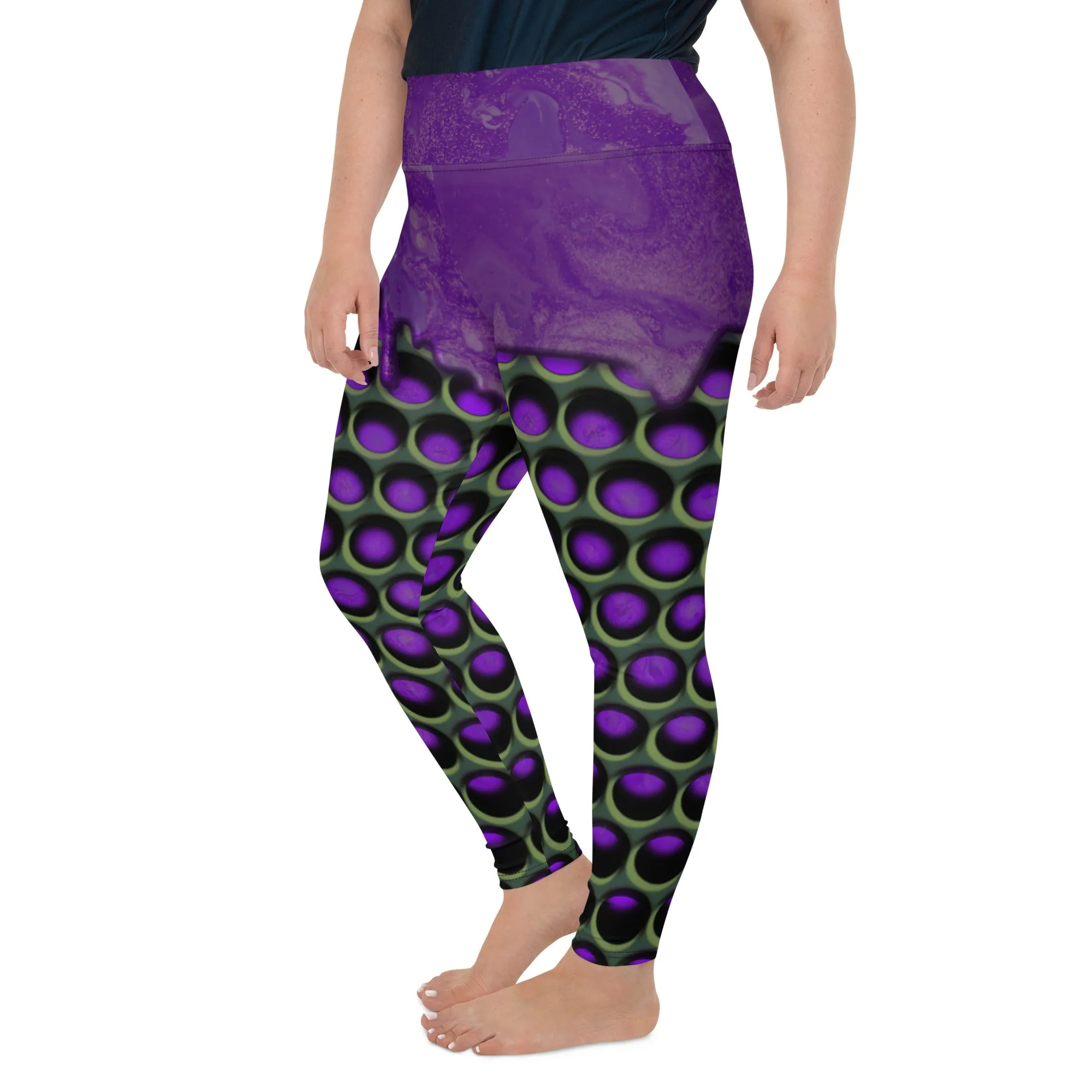 3D Industrial Print Plus Size Leggings