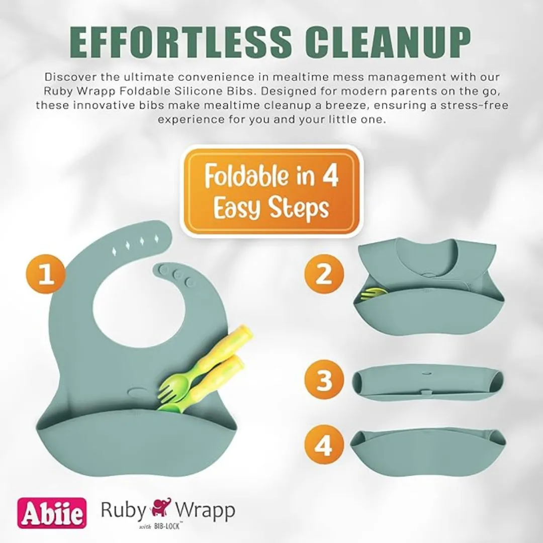 Abiie Ruby Wrapp Silicone Bibs