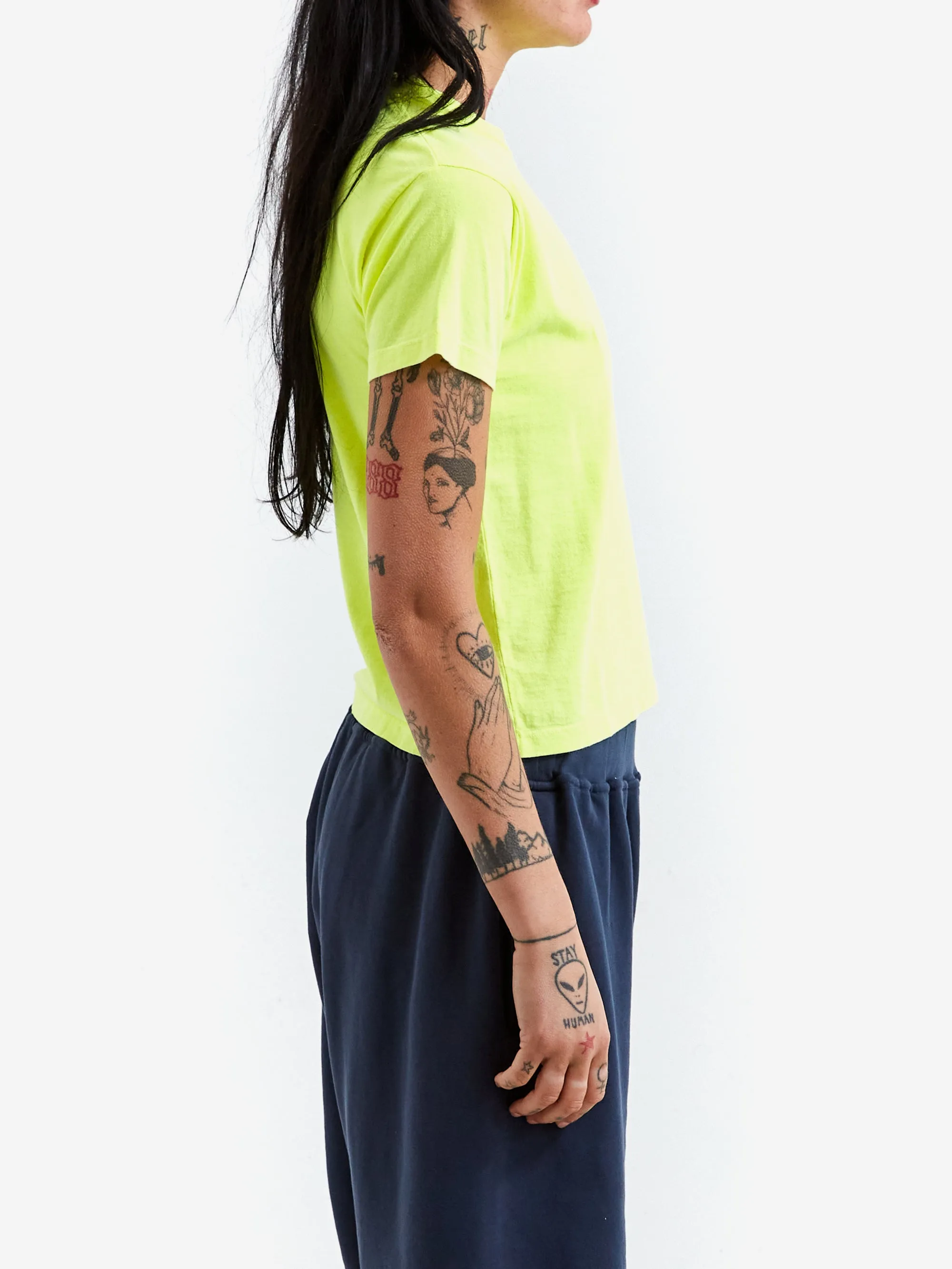 Aries Temple Short Sleeve Tee (Baby Fit) - Fluoro Yellow