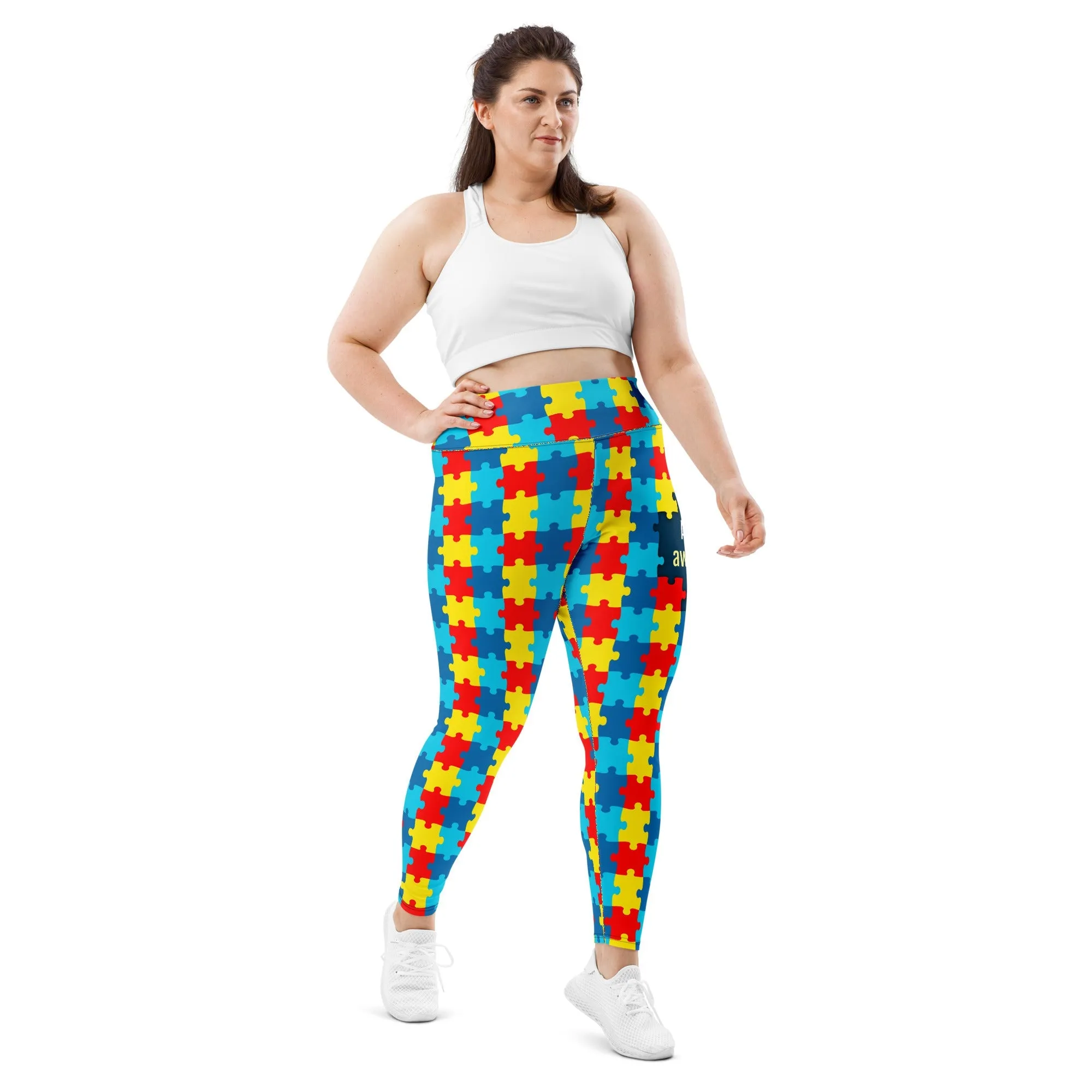 Autism Awareness Plus Size Leggings