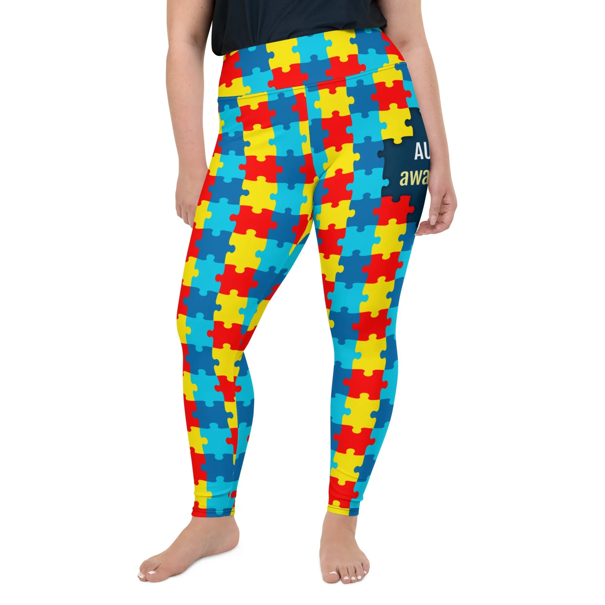 Autism Awareness Plus Size Leggings