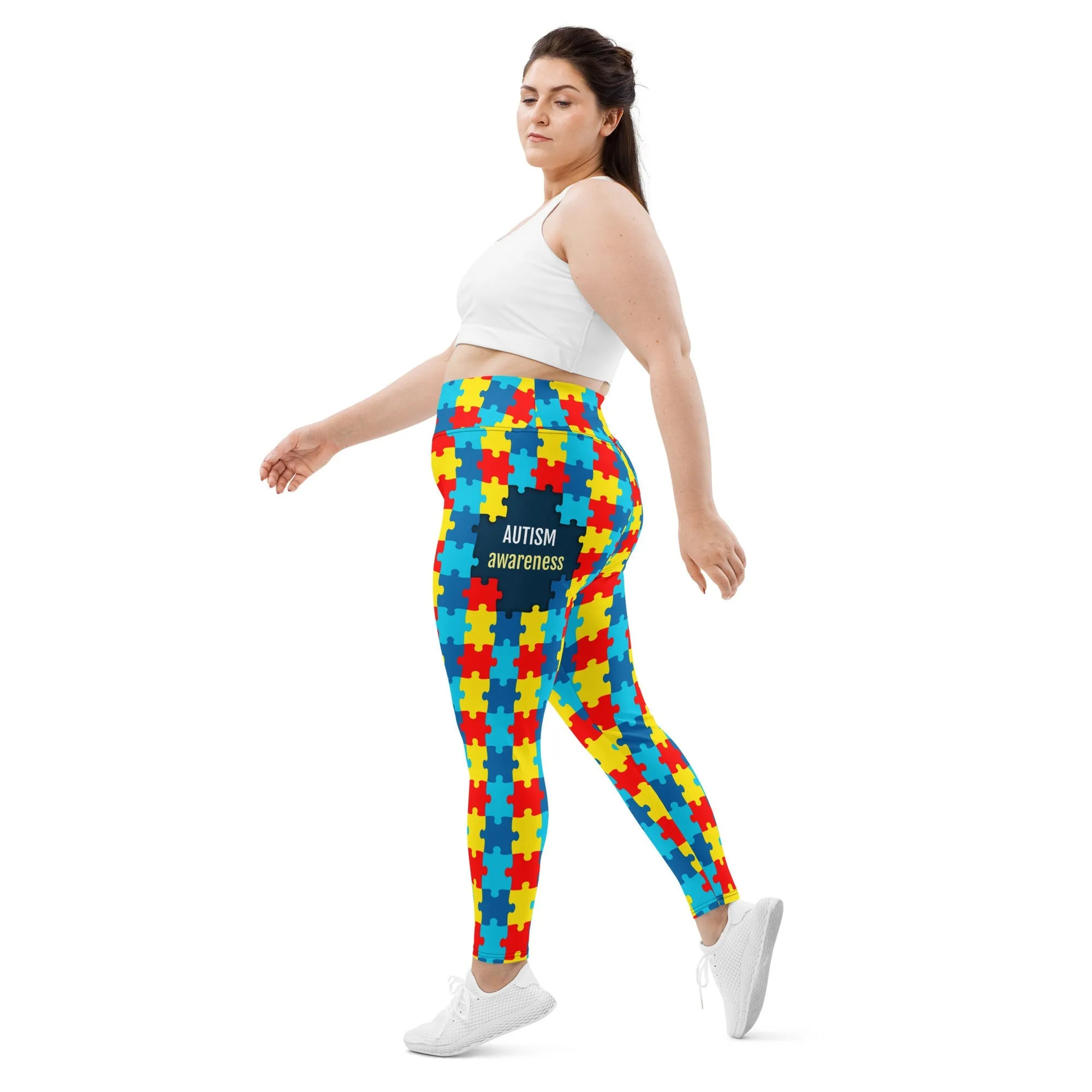 Autism Awareness Plus Size Leggings