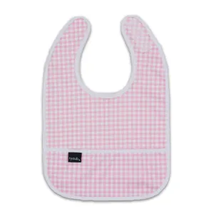 Baby Bib Tyoub Stay-dry Waterproof Fabric - Candy Pink Check