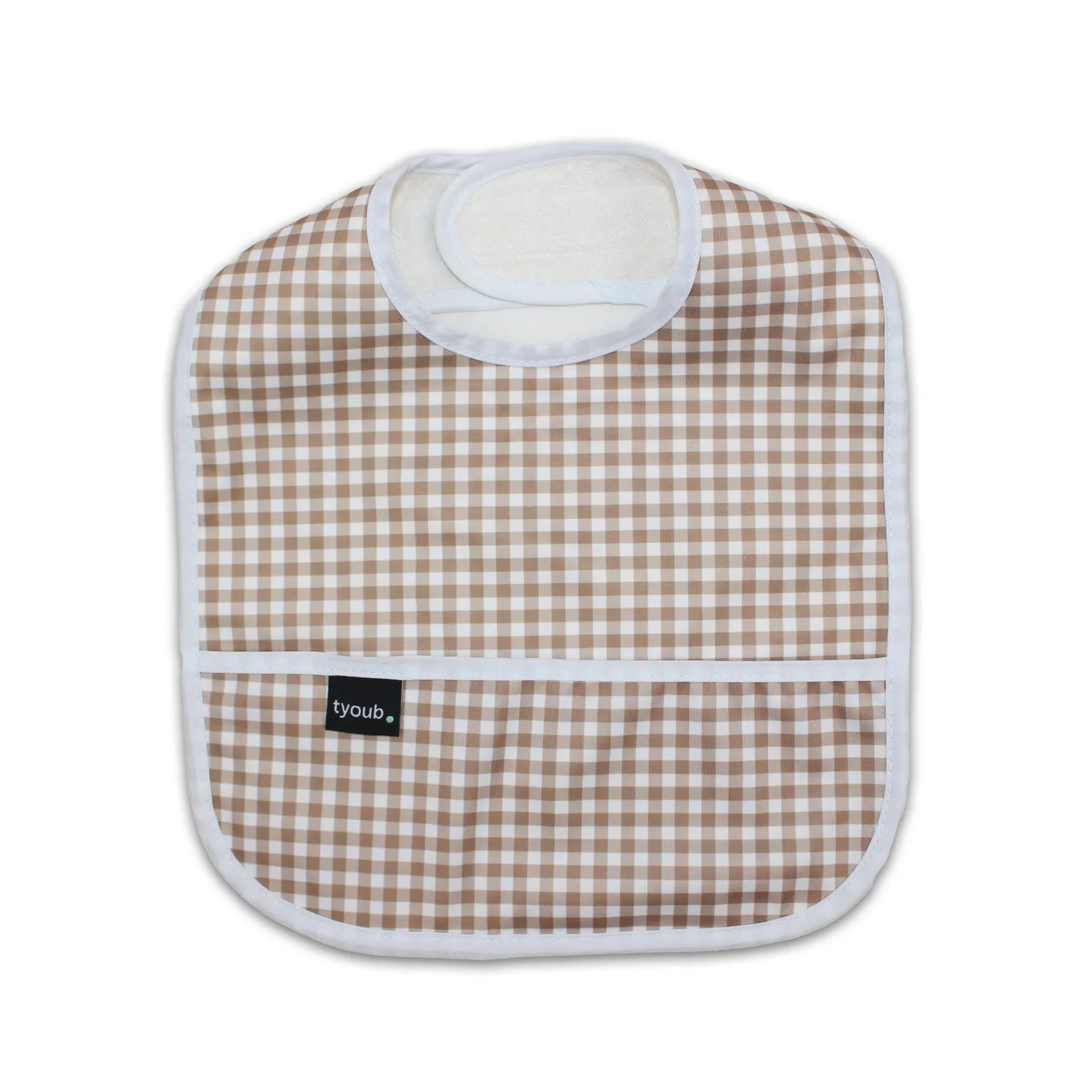 Baby Bib Tyoub Stay-dry Waterproof Fabric - Fawn Check