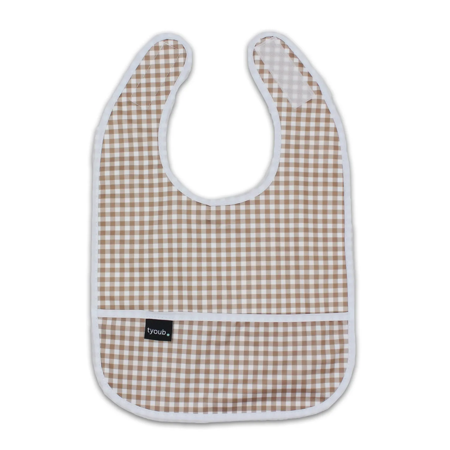 Baby Bib Tyoub Stay-dry Waterproof Fabric - Fawn Check