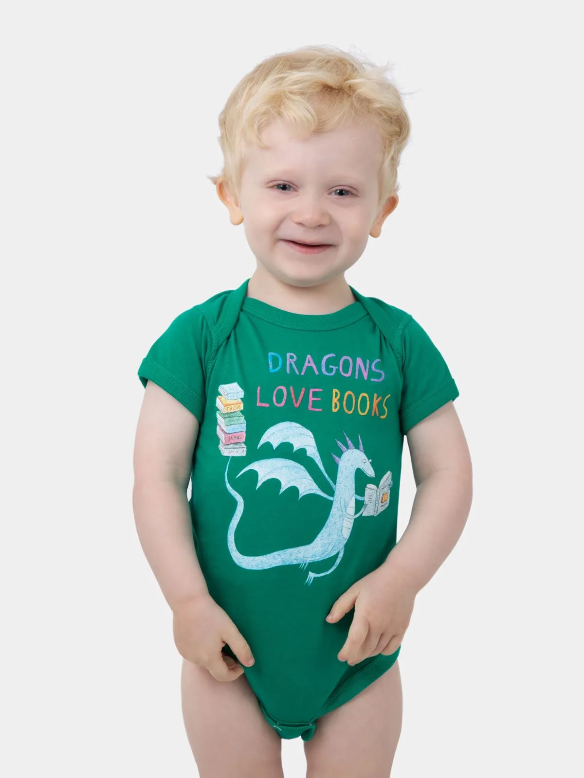 Baby Dragons Love Books bodysuit