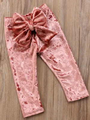 Baby Velvet Vision Princess Bow Leggings