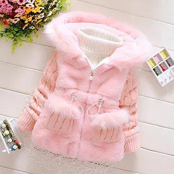 Baby Warm Winter Jacket, Toddler & Girl Sweater Coat, Infant Hooded Outwear 1-4 Year Toddler Jacket