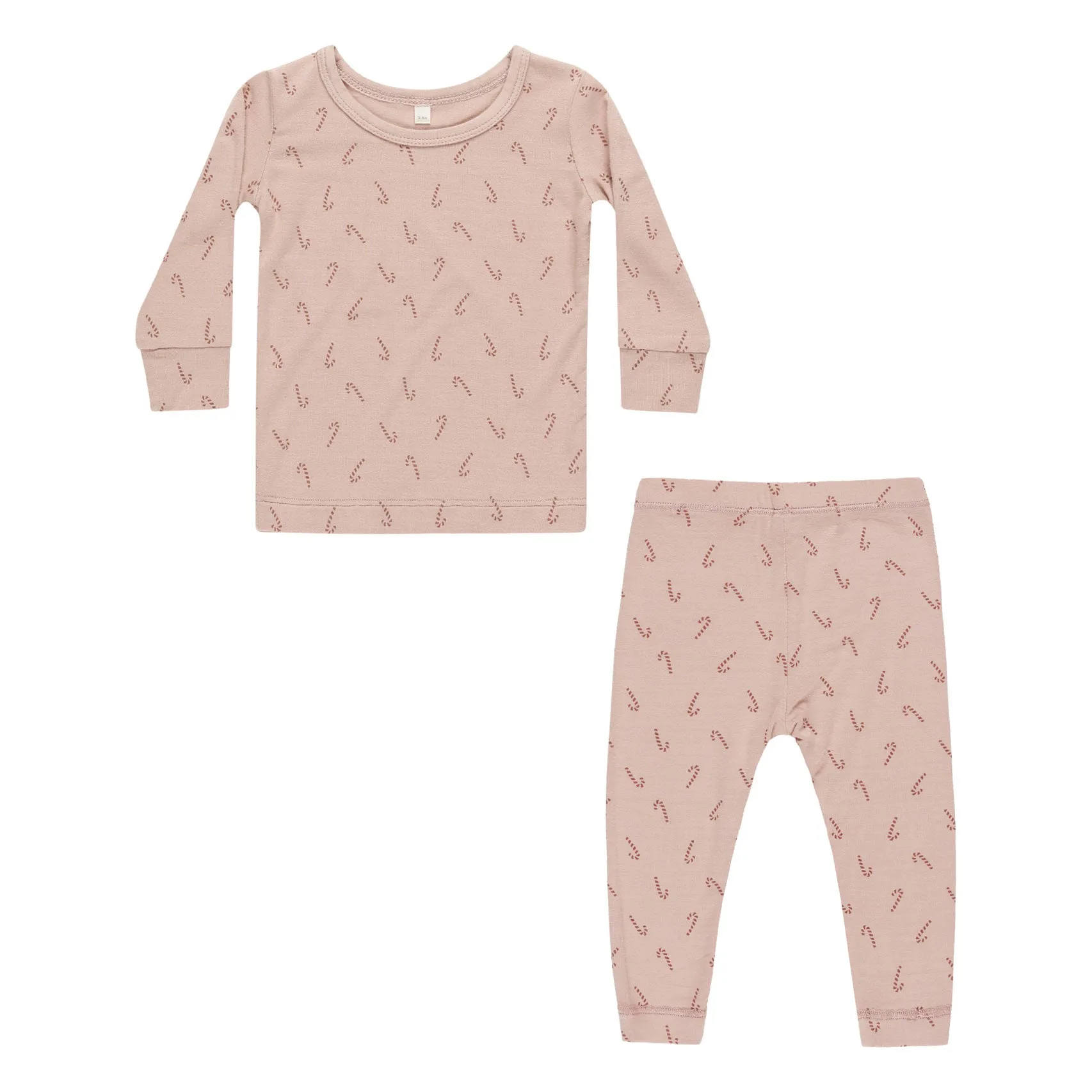 Bamboo Pajama Set - Candy Cane - Blush