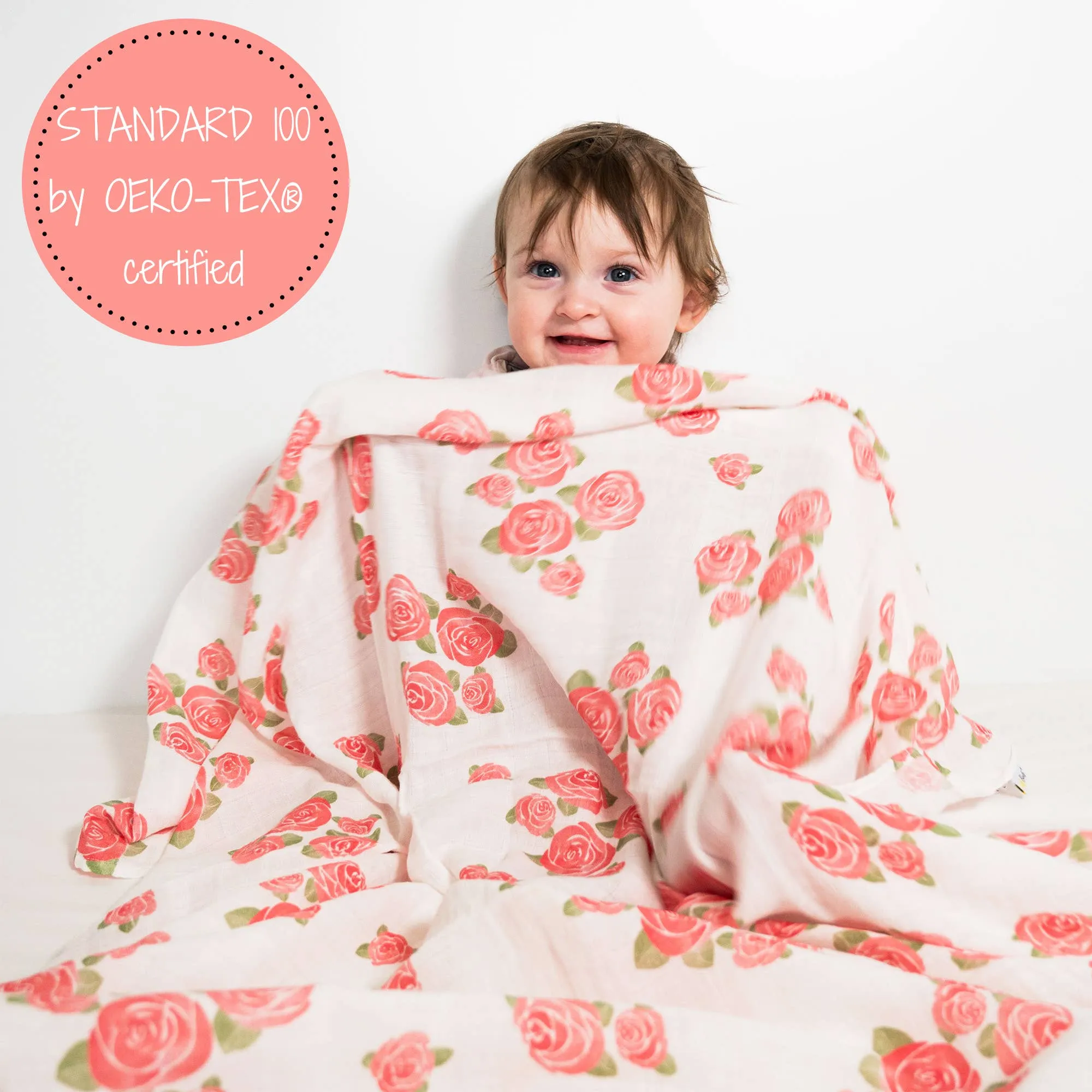 Blooming Elegance Baby Swaddle Blanket