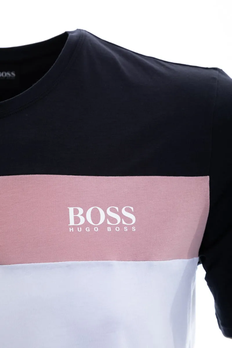 BOSS Balance T-Shirt in Navy, Pink & White