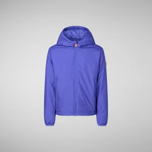 Boys' hooded jacket Gareth in gentian blue