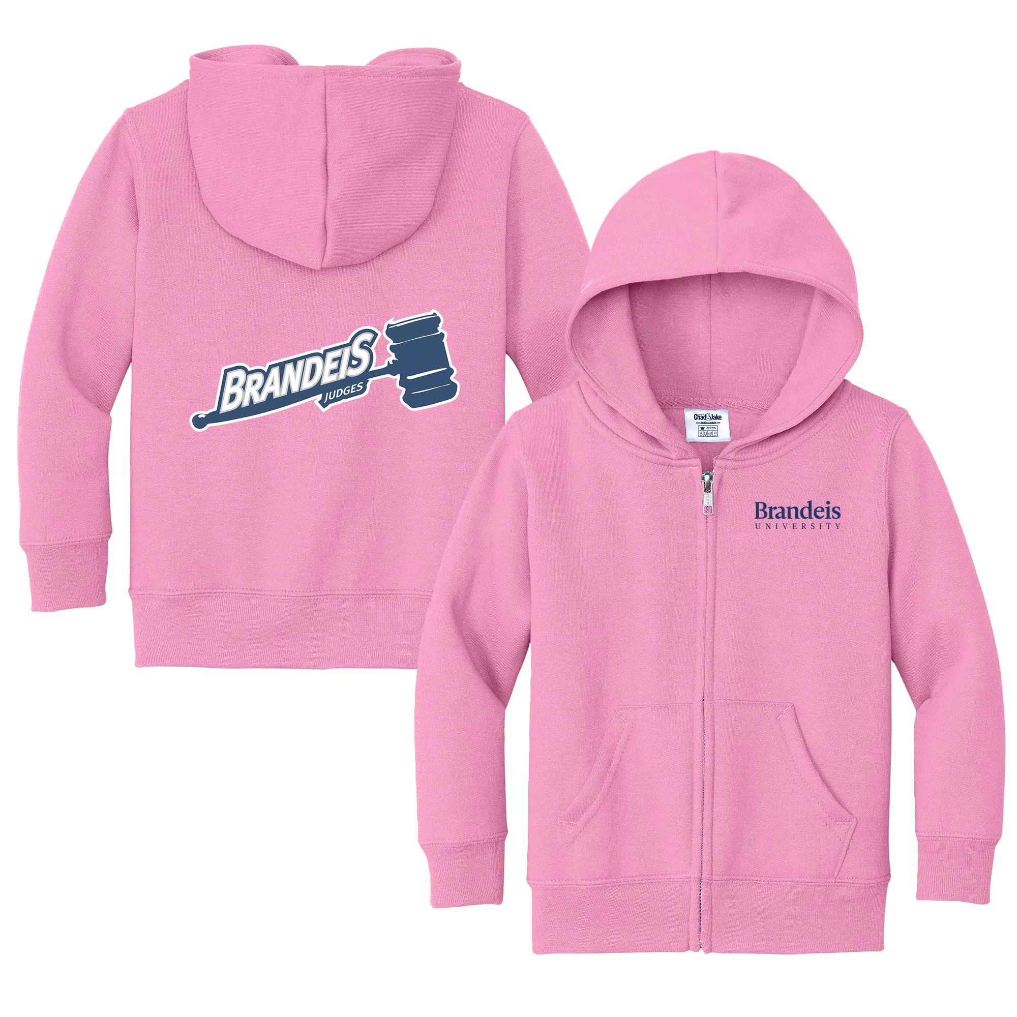 Brandeis Judges Logo Toddler Full-Zip Sweatshirt