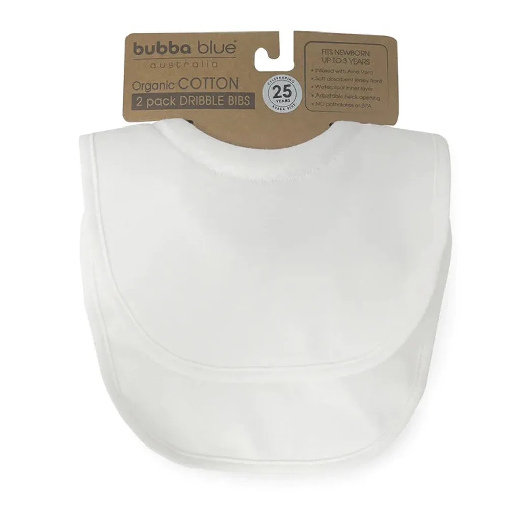 Bubba Blue Organic Cotton 2pk Dribble Bibs