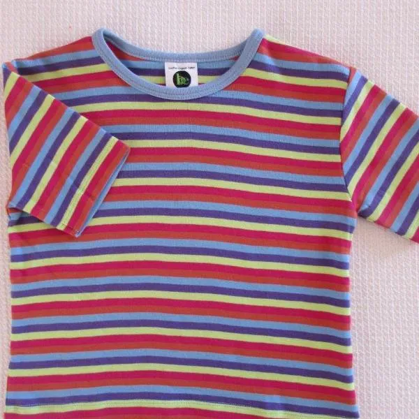 Childrens Short Sleeve Striped Crew