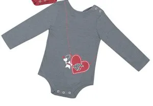 Colosseum Girls Gray Long Sleeve Onesie