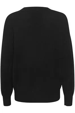 CREW NECK BLACK  KNIT SWEATER