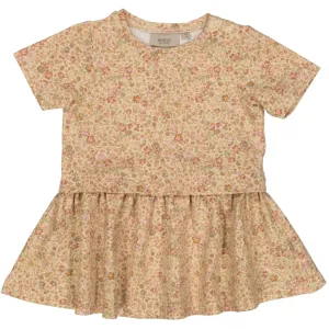 Dress Adea - barely beige small flowers