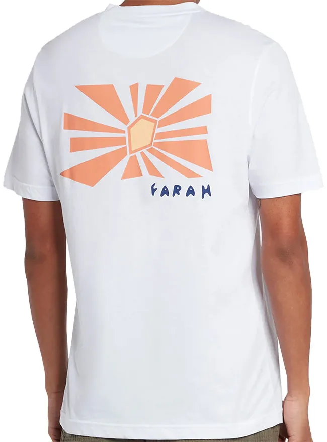 Farah Mens Venice Graphic T Shirt White