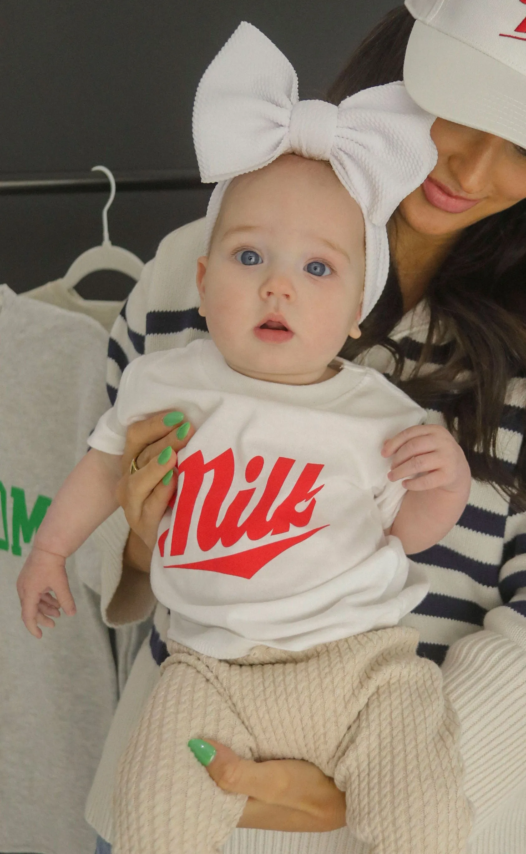 friday   saturday: milk baby tee