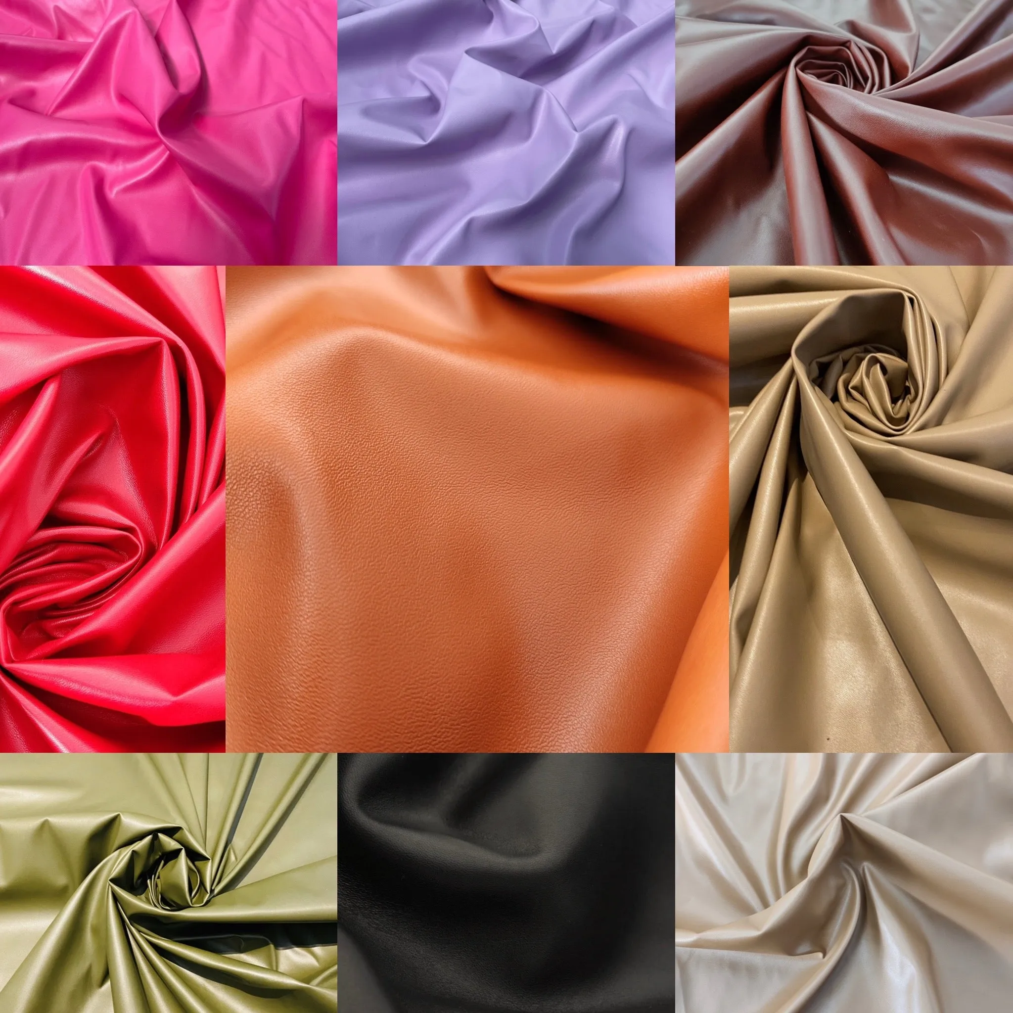 FS410 PU Polyurethane Faux Matt Leather Fabric