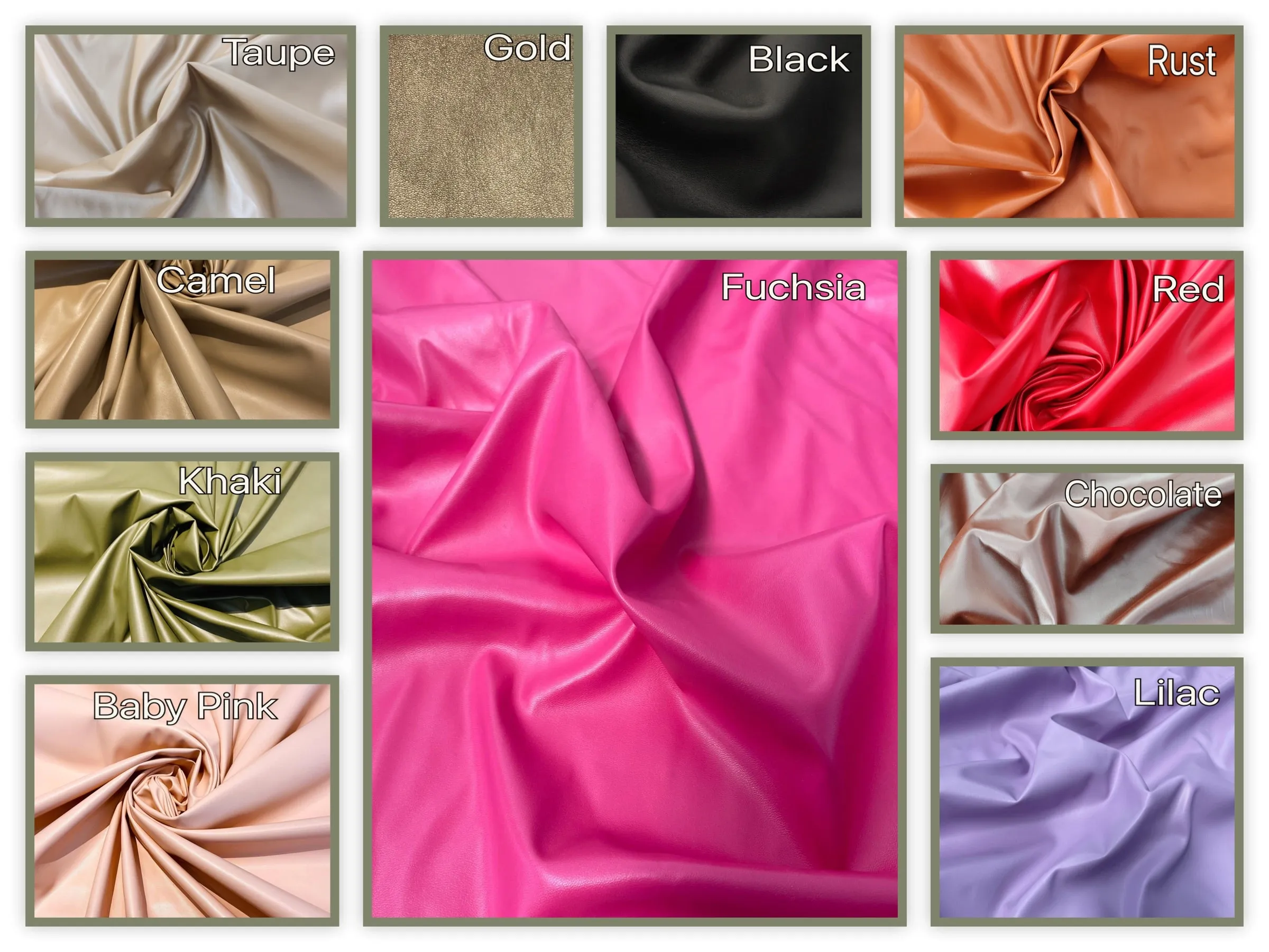 FS410 PU Polyurethane Faux Matt Leather Fabric