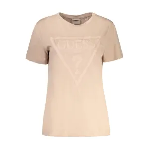 Guess Jeans Beige Cotton Tops & T-Shirt