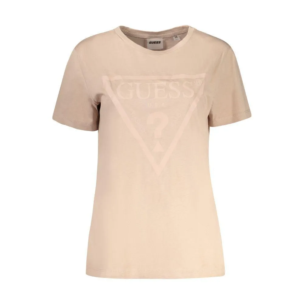 Guess Jeans Beige Cotton Tops & T-Shirt