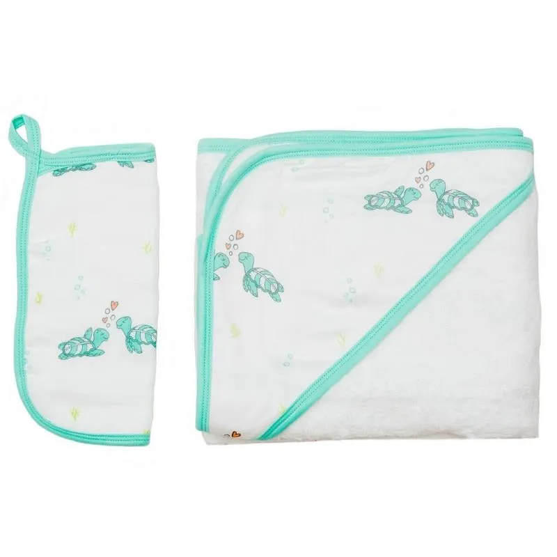 Honu Honi Hooded Towel & Wash Cloth Set