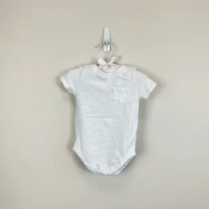 Janie and Jack Soft Cotton Slub White Bodysuit 6-12 Months