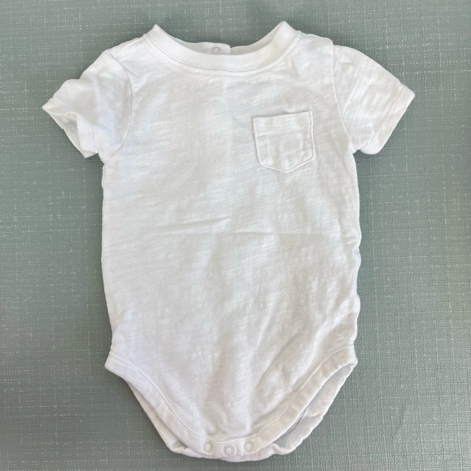 Janie and Jack Soft Cotton Slub White Bodysuit 6-12 Months