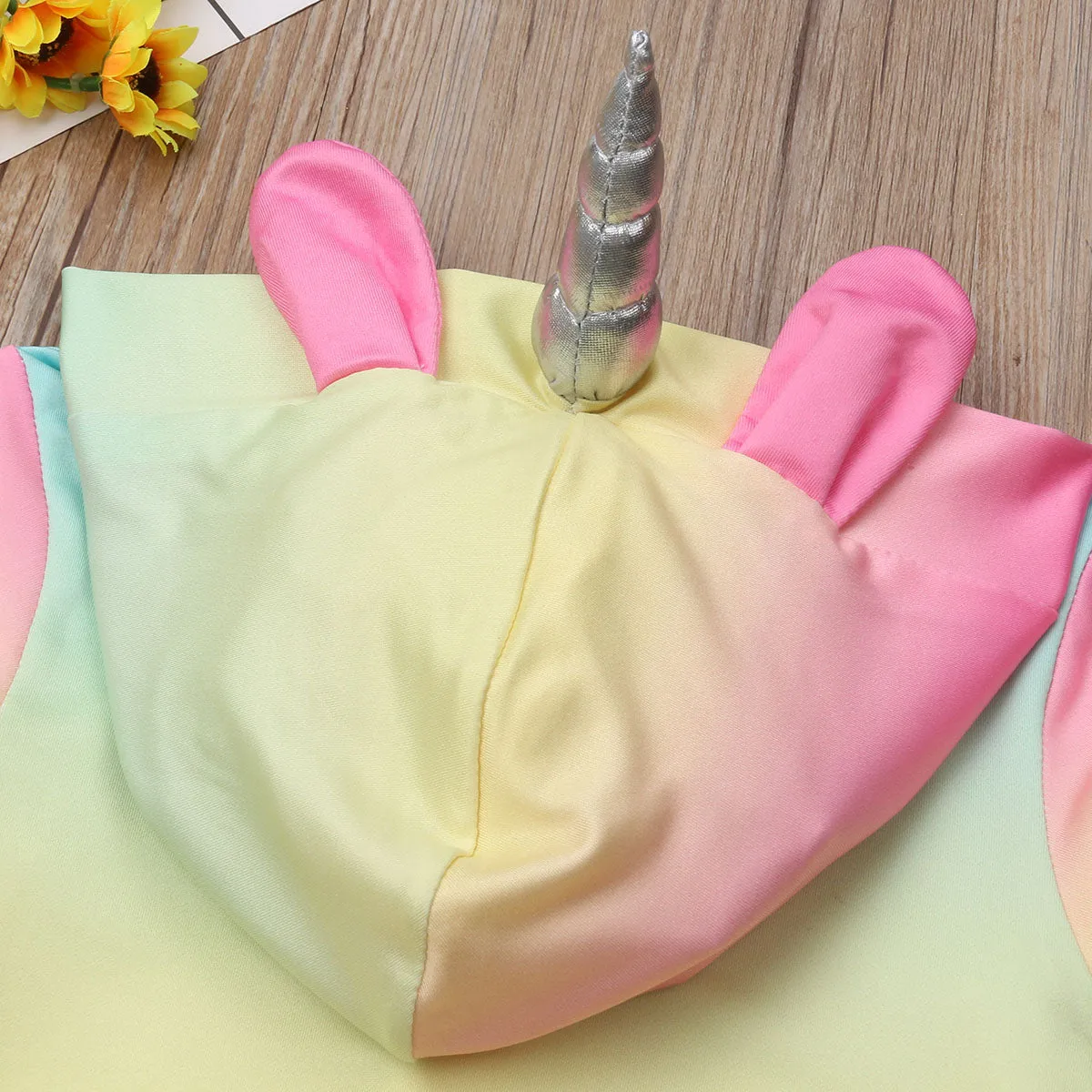 Multi Color Hooded Unicorn Onesie