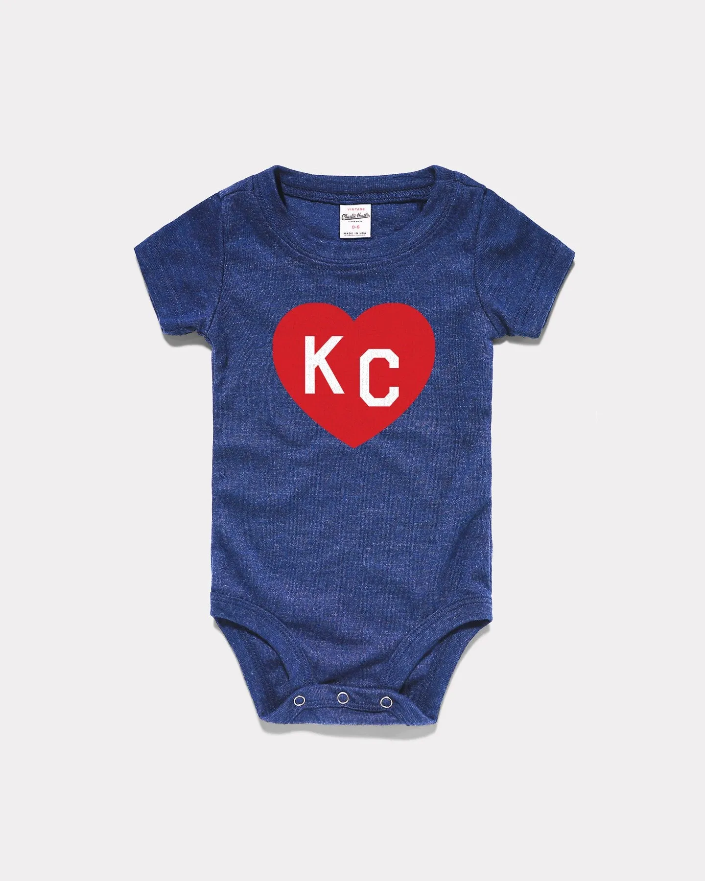 Navy Classic KC Heart Onesie