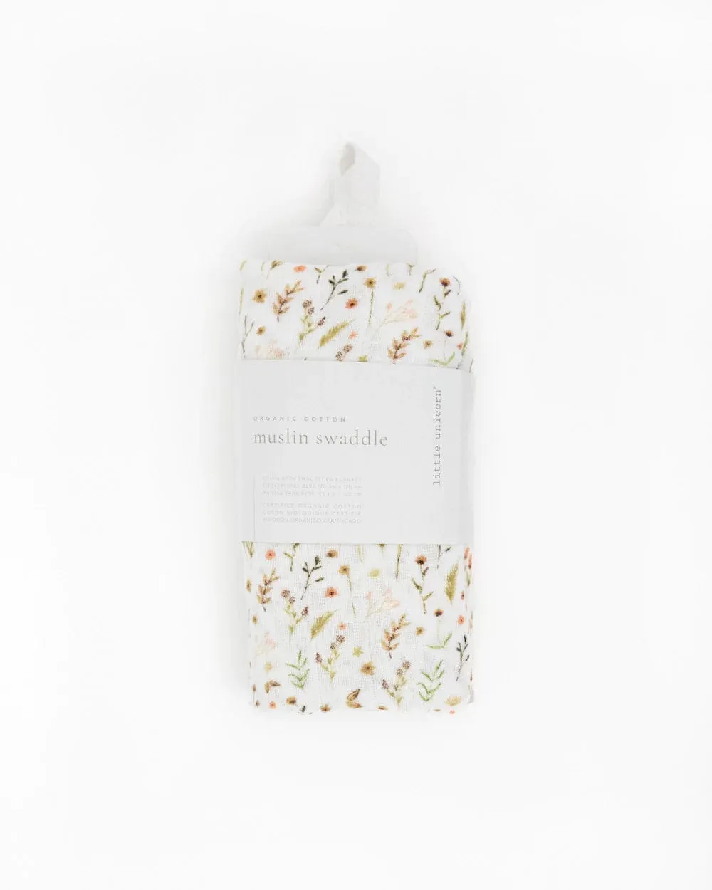 Organic Cotton Muslin Swaddle Blanket - Floral  Field