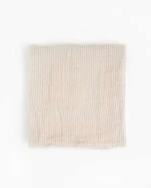 Organic Cotton Muslin Swaddle Blanket - Sand Stripe