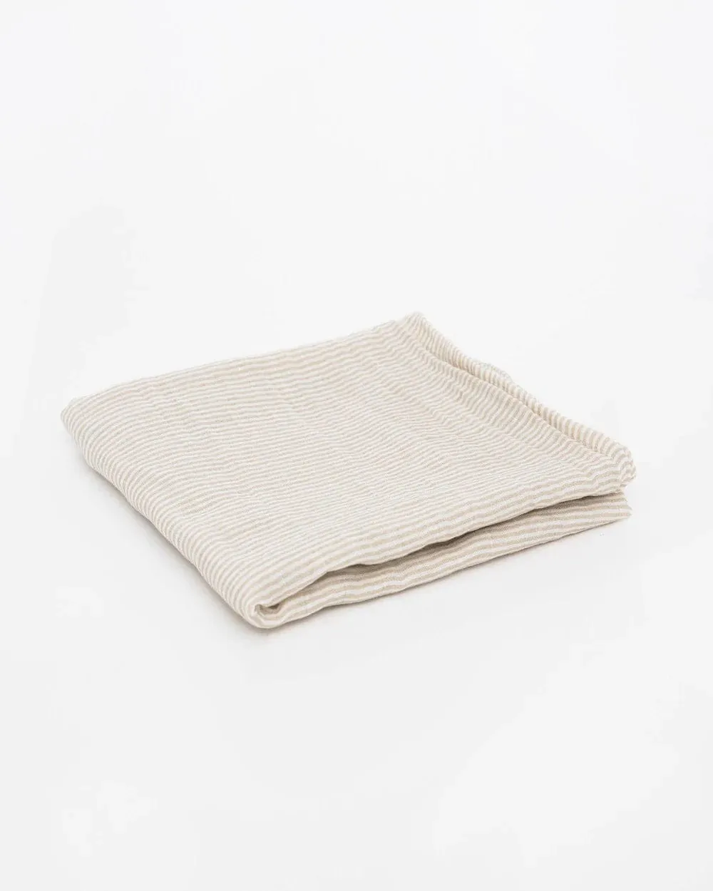 Organic Cotton Muslin Swaddle Blanket - Sand Stripe