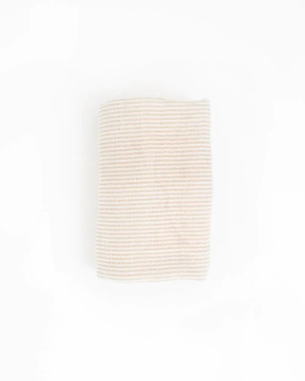 Organic Cotton Muslin Swaddle Blanket - Sand Stripe