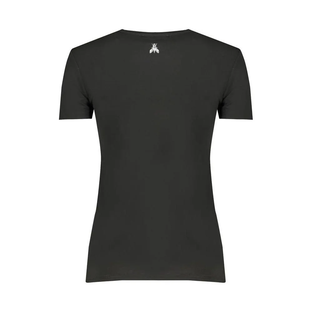 Patrizia Pepe Black Elastane Tops & T-Shirt