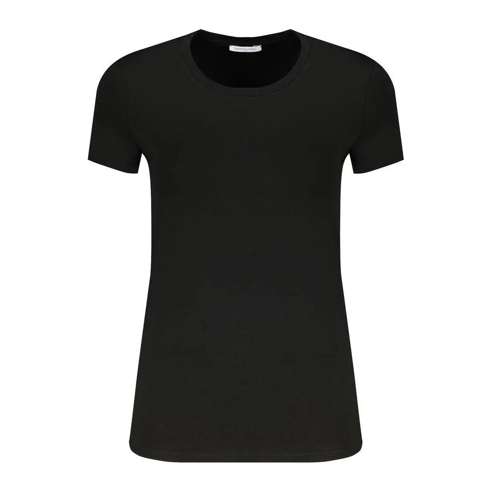 Patrizia Pepe Black Elastane Tops & T-Shirt