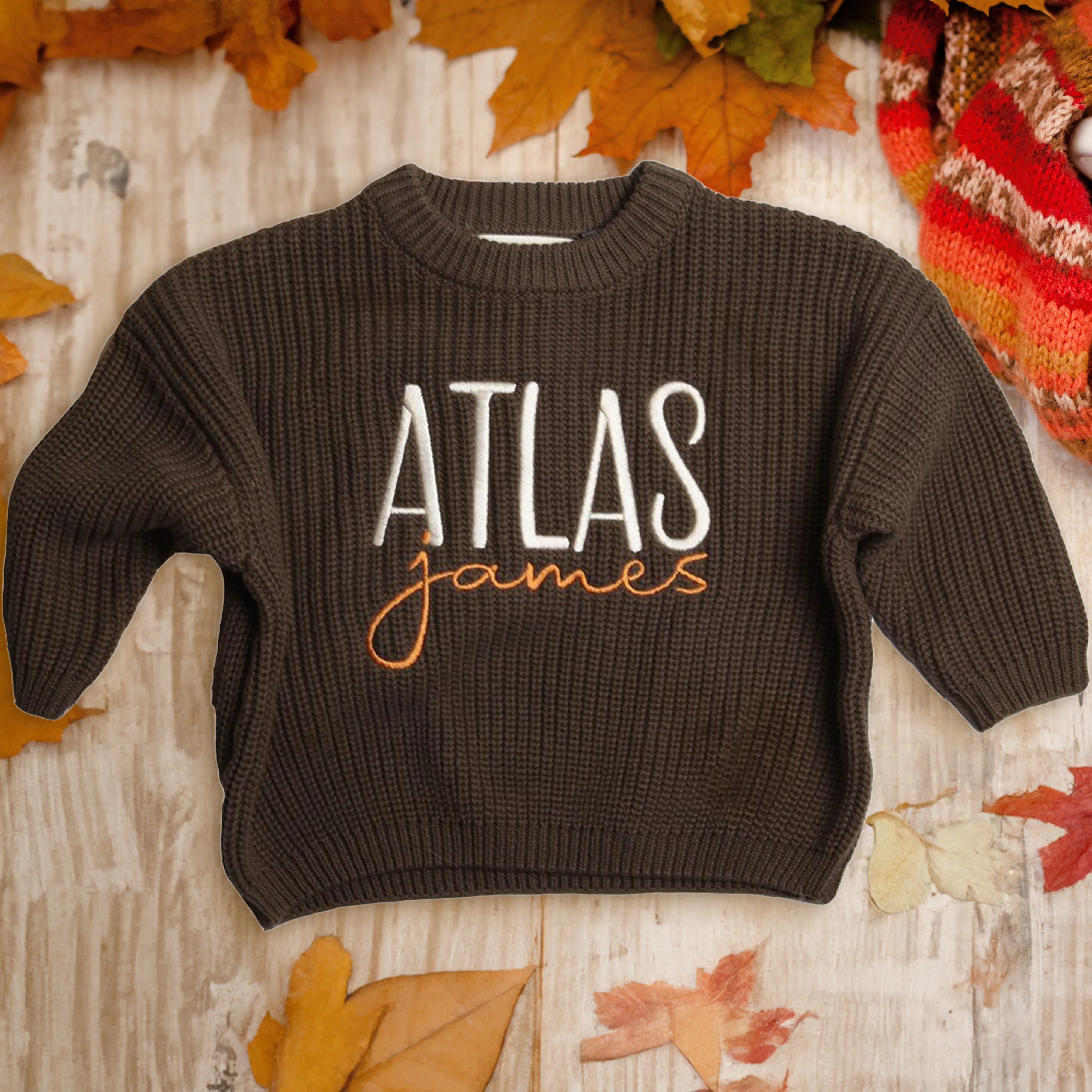 Personalized Baby Sweater With Name, Baby Shower gift, Personalized Toddler Knit Sweater KS02