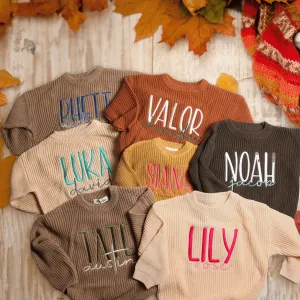 Personalized Baby Sweater With Name, Baby Shower gift, Personalized Toddler Knit Sweater KS02