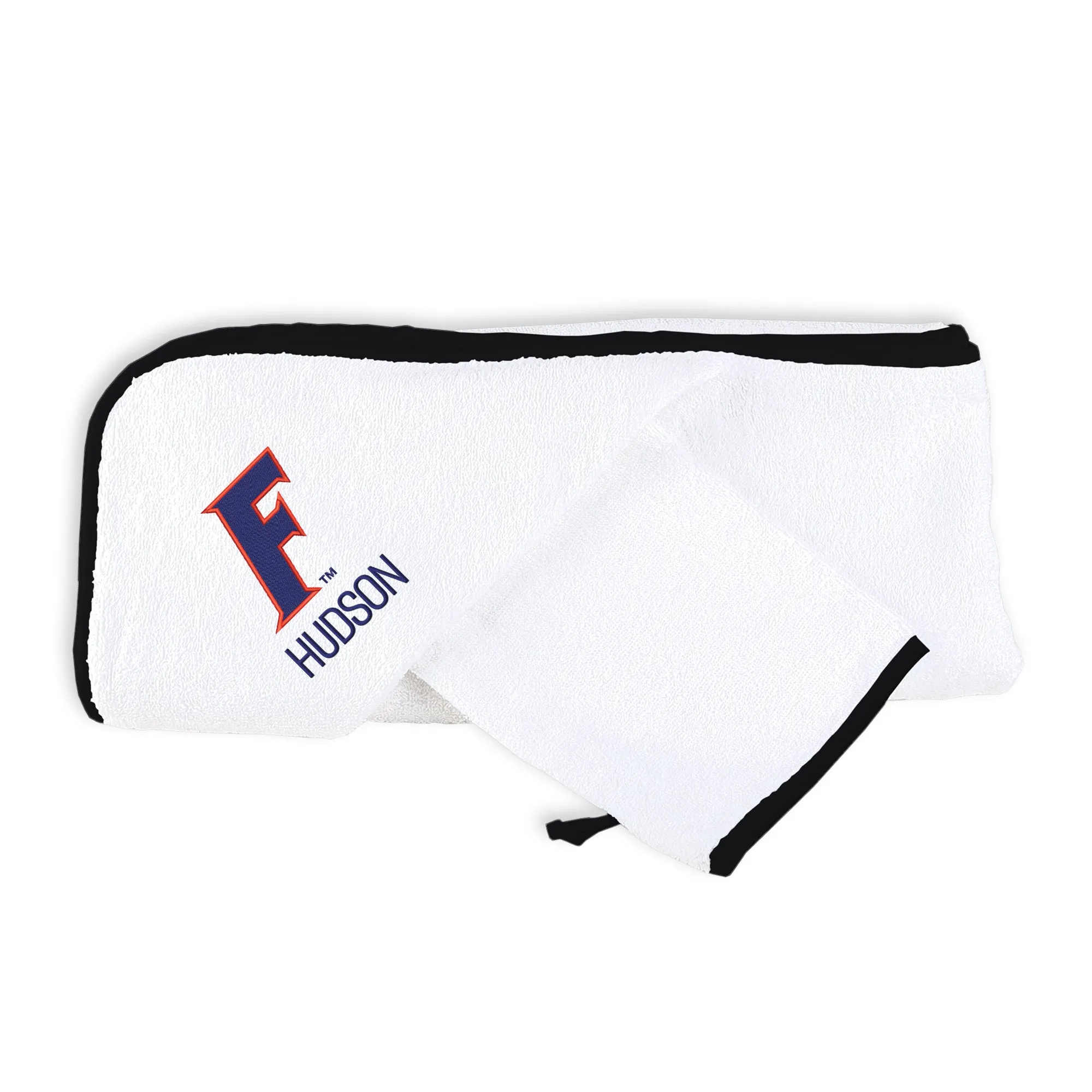 Personalized Florida Gators Slanted F Hooded Towel & Wash Mitt Set