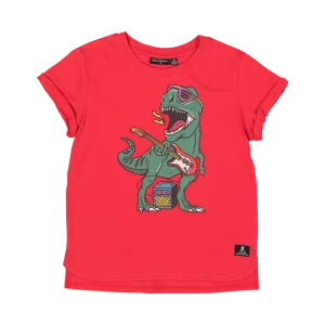 Rock Your Baby Rock Out Dino SS T-Shirt Boxy Fit