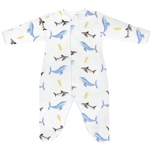 Sea Animals Printed Footie | Baby Boy