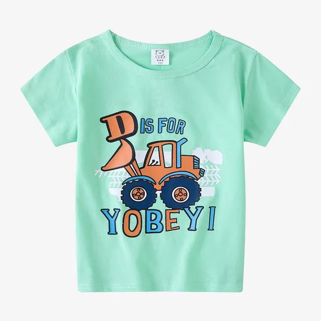 Tee Cartoon Rocket Baby Boys Girls Regular TShirt