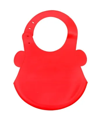 THE LITTLE LOOKERS Silicone Feeding Bib with Adjustable Strap, Waterproof, Easy to wash, Stain Proof | BPA Free/Soft Material Bibs with Tray/Food Catcher