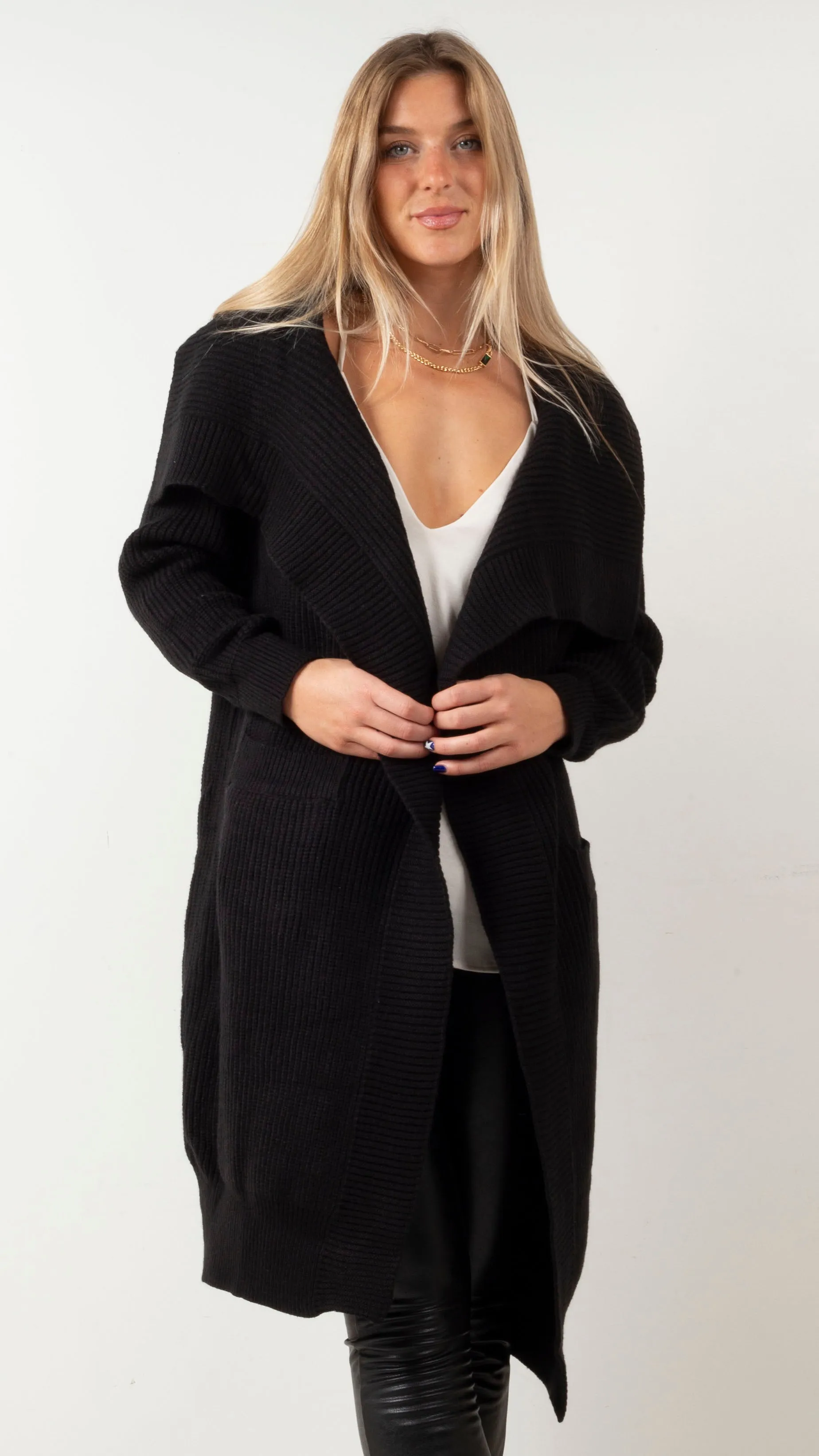 Torii Long Cardigan - Black