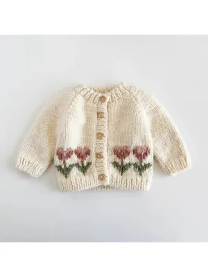 Tulip Flower Cardigan Baby Kid Sweater